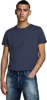 Produktbild von Jack & Jones Organic Basic Kurzarm-t-shirt Blau M Herren Blau M
