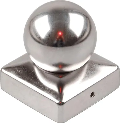 Produktbild von Pfostenkappe Edelstahl 91 mm Kugel  Abdeckkappe für Pfosten 9 x 9 cm