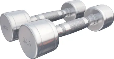 Produktbild von GORILLA SPORTS® Kurzhanteln - 2er Set, 6 kg (2x3 kg) Gewichte, Rutschfest, gerändelt, Verchromter Stahl - Hantelset, Rundhanteln, Kurzhantelset