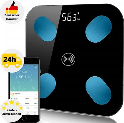 Image de Balance de graisse corporelle LCD Balance d'analyse corporelle Pèse-personne Bluetooth APP Balance