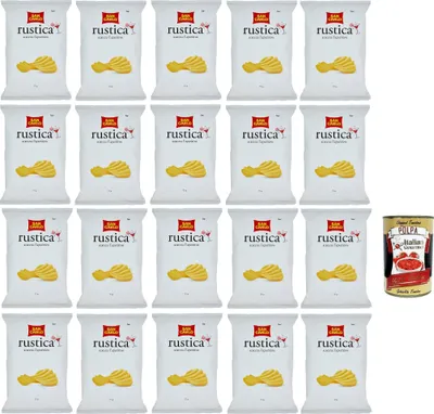 Produktbild von San Carlo Rustica Chips Patatine Kartoffelchips gesalzen 20x 50g Kartoffel chips + Italian Gourmet polpa 400g