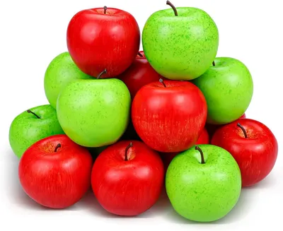 Produktbild von Kunstobst – Set mit 20 Stück – Kunststoff – Rot und Grün