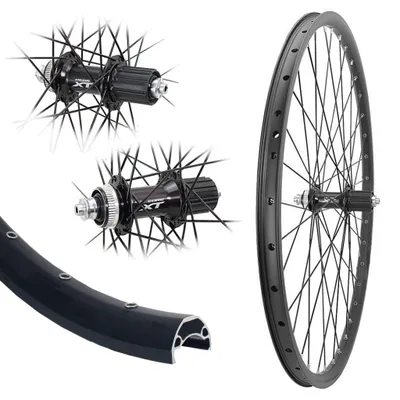 Produktbild von Aggro-X Hinterrad 28 Zoll 21-622 Disc Hohlkammer schwarz Shimano Deore XT M8000 Centerlock 8-10 Fach