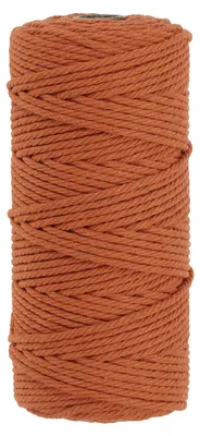 Produktbild von Makramee-Schnur - 3 mm x 109 Yard 4-strängig gedrehtes Baumwollgarn - für Wandbehang Pflanzenaufhänger und DIY-Projekte - Ahornrot