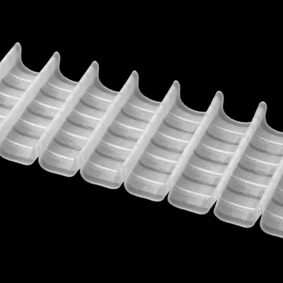 Obrázok produktu pre Záclonová stuha 10 m, skladaná, viacvrstvová, priehľadná – 80 mm, pomer 1:2,0, riasená stuha, skladaná stuha