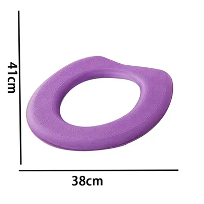 Produktbild von verlängerter Toilettensitzbezug, gepolstertes WC-Sitzkissen, waschbarer oder tragbarer WC-Deckel-Tankbezug.,Violett