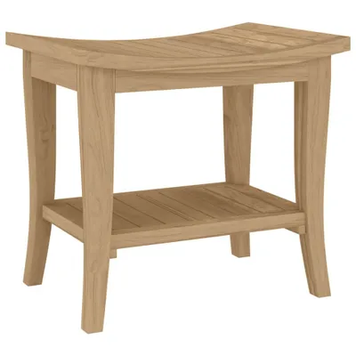 Zdjęcie produktu dla Ławka Łazienkowa, 50X35X45 Cm, Lite Drewno Tekowe Lumarko!