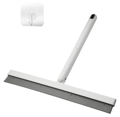 Image de Elalove, raclette pour vitres blanche, 34 cm. Rotation à 180°. Raclette pour vitres de douche, idéale pour éliminer l'eau