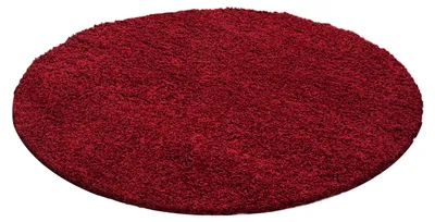 Teppich Hochflor Unifarben Polypropylen Wohnzimmer Shaggy_Rund_#sku_BARKLIFE80801500RED-BARKLIFE1201201500RED-BARKLIFE1601601500RED-BARKLIFE2002001500RED#