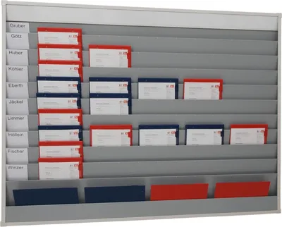 Produktbild von Planungstafel H1282xB1580xT78mm 10 Schienen grau