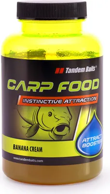 Produktbild von Tandem Baits Carp Food Attract Booster Bananencreme, Karpfen Angeln ohne Mühe, Köder zum Große-Fische-Angeln, Karpfenzubehör 300 ml