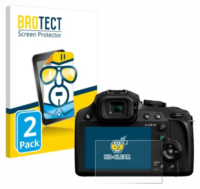 Produktbild von 2x Für Panasonic Lumix DC-FZ82 / FZ82D Schutzfolie BROTECT Displayschutz Display Schutz Folie Klar Transparent