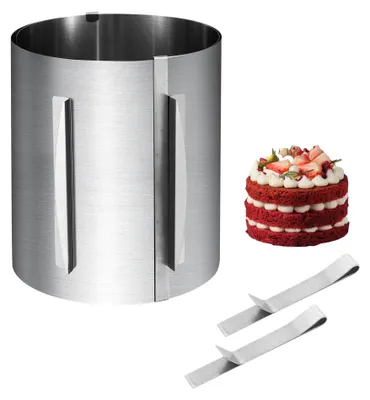 Tortenring verstellbar 16-30 cm, Höhe 20 cm, Edelstahl