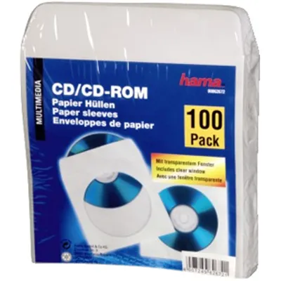 Produktbild von Hama 00062672, Schutzhülle, 1 Disks, Weiß, Papier, 120 mm, Kratzresistent