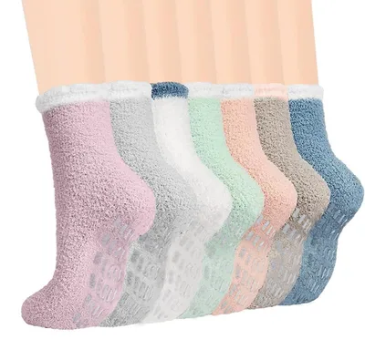 Obrázek produktu pro Ponožky bez paty, dámské, teplé, silné, protiskluzové, 7 párů, velikost 35-42