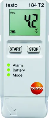 Image de TESTO 184 T2 Enregistreur de données de température, enregistreur de mesure, 40000 valeurs de mesure, - 35 ... + 70 ° C, 0.1 ° C (0572 1842)