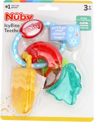 Produktbild von Nuby Beissring mit Eisgel "Früchte" 6 Stück Verkaufseinheit 616997 5414959073278