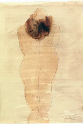Produktbild von Auguste Rodin Kunstdruck Bild - Kniende Frau (120 x 80 cm)