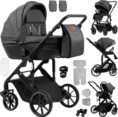 Image de Siège auto pour bébé, design compact, poids léger, 688-GRIS FONCÉ