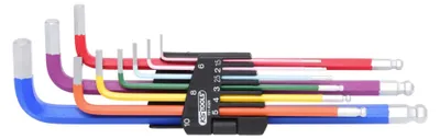 Produktbild von KS Tools Kugelkopf-Innensechskant-Winkelstiftschlüssel-Satz, 9-tlg