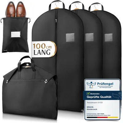 Produktbild von 3x Premium Kleidersäcke mit Schuhbeutel