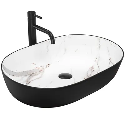 Zdjęcie produktu dla Umywalka nablatowa Rea CLEO 61 BLACK AIAX MATT