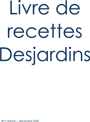 Produktbild von Livre de cuisine Desjardins