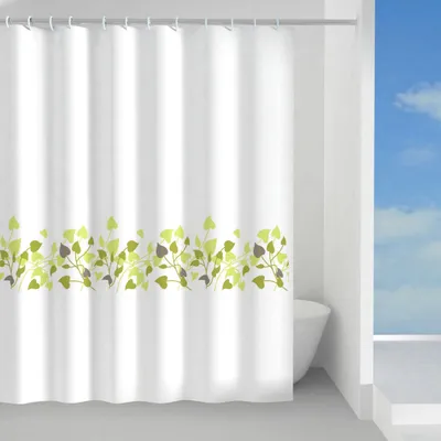 Zdjęcie produktu dla Zasłona prysznicowa Gedy z tkaniny Vivaio, 120 x 200 cm, zielona