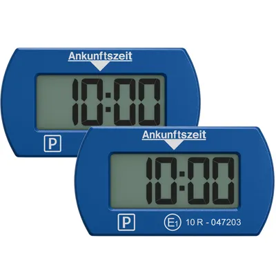 Produktbild von 2X Needit Park Mini Blau elektronische Parkscheibe Digitale Parkuhr mit offizieller Zulassung des Kraftfahrtbundesamtes 2er Sparset