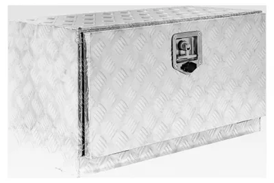 Produktbild von Aluminium Truckbox, Unterbodenbox, Deichselbox, Anhängerbox 76 x 35 x 40 cm Werkzeugkiste mit Schloss und Schlüssel