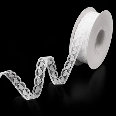 Spitzenband weiß 45,7 m x 1,4 cm – Polyester