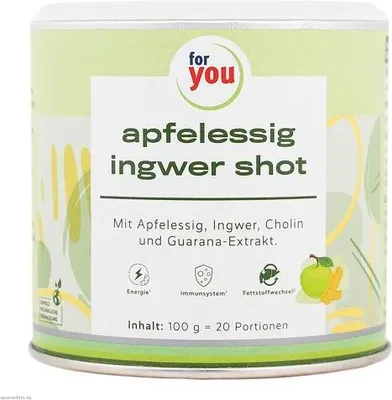 Produktbild von for you apfelessig ingwer shot