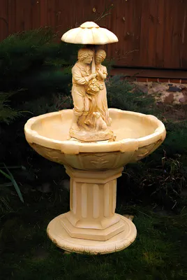 Produktbild von Springbrunnen Fontäne Zierbrunnen Garten 1024 Deko Brunnen 137 cm Steinguss
