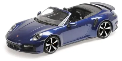 Produktbild von Minichamps 1:18 PORSCHE 911 (992)  TURBO S CABRIOLET - 2020 - BLUE METALLIC 1550
