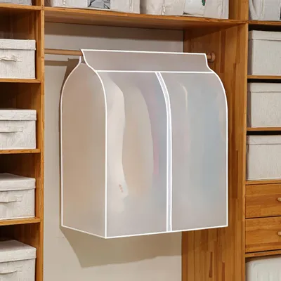 Produktbild von Transparente Staubschutzhülle für Kleidung, Schutzhülle für Kleiderständer, staubdichte Kleidersäcke mit Reißverschluss, Aufbewahrungstasche, 50 x 80 x 90 cm
