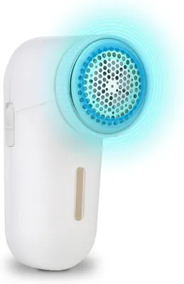 Image de Enlève-peluches - Brosse à vêtements - Rafraîchit les vêtements - Rechargeable - 6 lames - 3 vitesses - Blanc