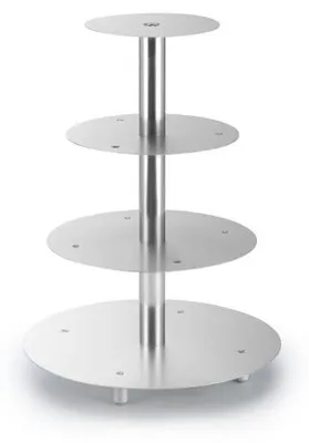 Produktbild von 4-stöckige runde Aluminium-Tortenetagere