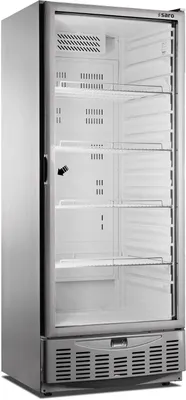 Produktbild von Saro Kühlschrank mit 525 Liter - Edelstahl, 1 Glastür, Umluftventilator