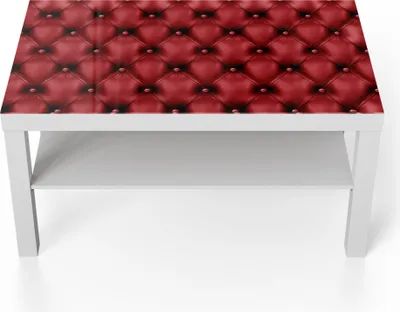 Produktbild von DEQORI Couchtisch 90x55 cm Weiß 'Rote Eleganz' Glas Beistelltisch Glastisch modern