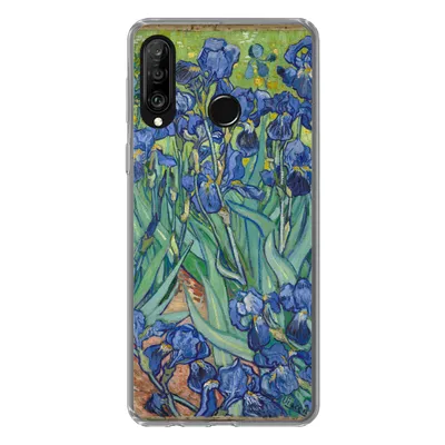 Produktbild von MuchoWow® Handyhülle Schutzhülle Hülle für Huawei P30 Lite Schwertlilien - Vincent van Gogh Silikon Softcase Handy Hülle - Handyhülle