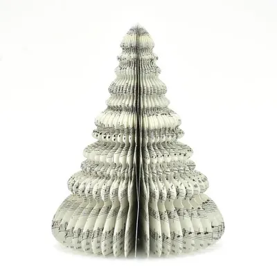 Only Natural – Wabenpapier-Weihnachtsbaum – Elfenbein – 20 cm – Ansicht 1