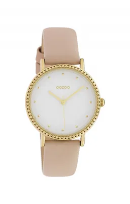 Produktbild von Oozoo Armbanduhr rosa Leder Timepieces Damen Analog-Quarzuhr UOC10421
