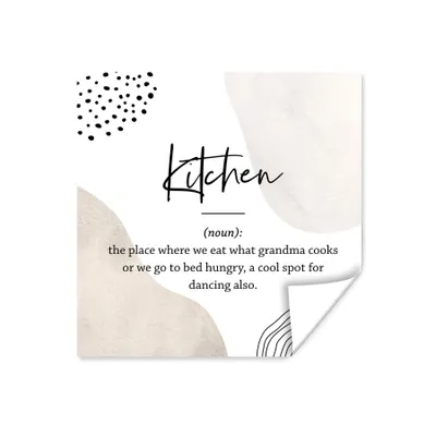 Produktbild von MuchoWow® Poster Definition Küche - Küche - Zitate - Wörterbuch 100x100 cm - Babyzimmer