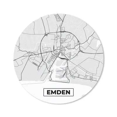 Produktbild von MuchoWow® Mauspad Mousepad Karte - Deutschland - Emden - Stadtplan 50x50 cm - Mousepads - Maus Mat - Pad - Mausunterlage - Vinyl