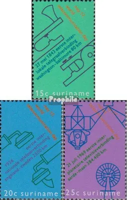 Produktbild von Briefmarken Suriname 1971 Mi 601-603 (kompl.Ausg.) postfrisch Weltfernmeldetag