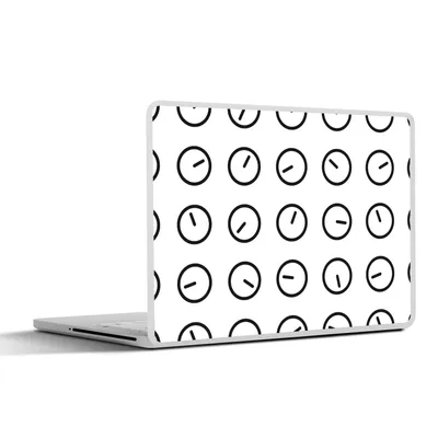 Produktbild von MuchoWow® Laptop Aufkleber Sticker Cover Uhr - Muster - Minimalismus 36.5x27.5 cm - Laptop-Sticker