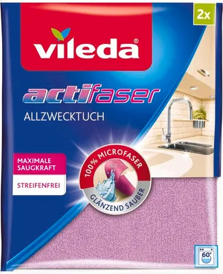 Zdjęcie produktu dla Vileda Ścierka Actifibre 2Szt 170860 Niebieska I Fioletowa