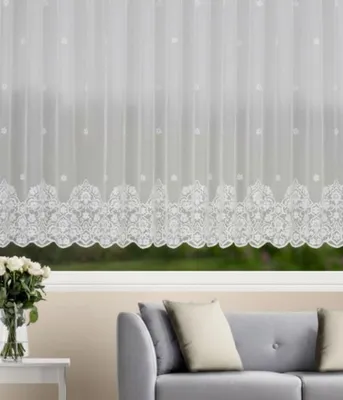 Produktbild von Fertigstore „Floral"- Größe (HxB): 120x300cm Farbe: Weiß