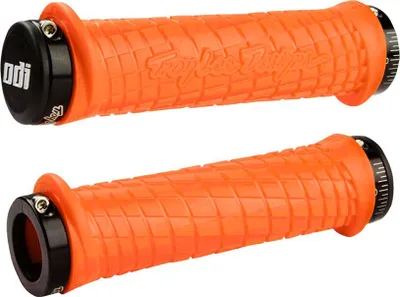 Image de Poignées Odi Grips Troy Lee Designs Signature Series Lock-On, Madla, Noir, Orange