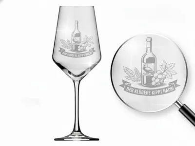 Produktbild von Valhalla Weinglas Klügere kippt 1 Stück 350ml spülmaschinenfest